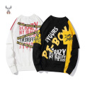 New style printed pullover sweat ras du cou custom mens crewneck sweatshirt